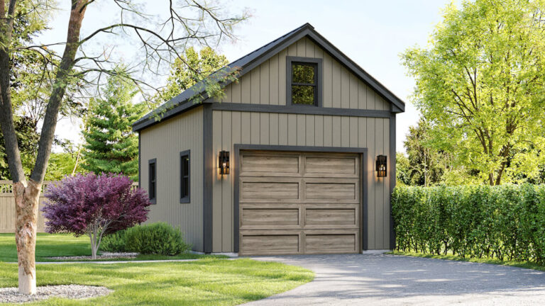 Witmer single car garage with living area by gablewick