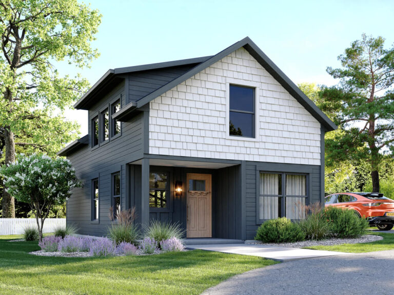 Witmer small house grey white by gablewick
