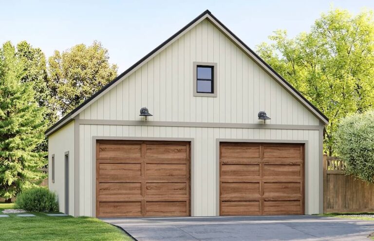 Witmer two car garage with living area upstairs by gablewick
